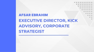 Afsar Ebrahim | From Vision to Victory in Corporate Strategy