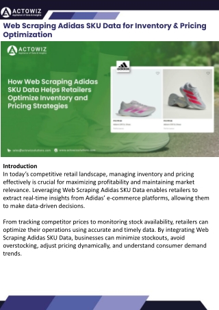 web scraping adidas sku data for inventory