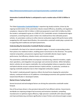 Automotive Crankshaft Market