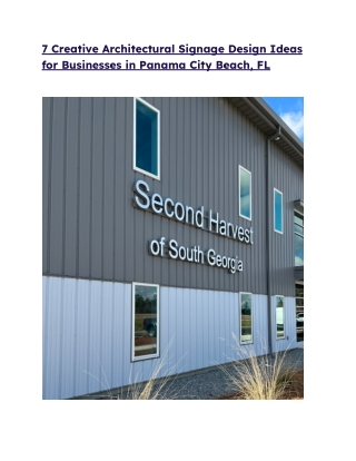 7 Creative Architectural Signage Design Ideas for Businesses in Panama City Beach, FL