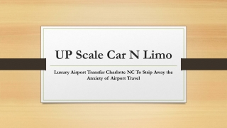 Luxury Airport Transfer Charlotte NC To Strip Away the Anxiety of Airport Travel