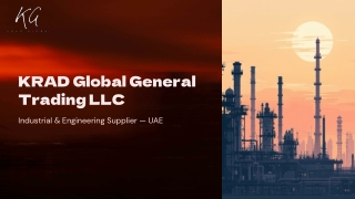 KRAD Global General Trading LLC Industrial & Engineering Solutions Supplier Based in Dubai, United A