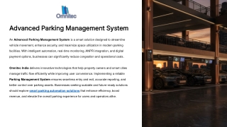 Parking Automation and Management Solutions