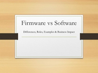 Firmware vs Software | Agicent