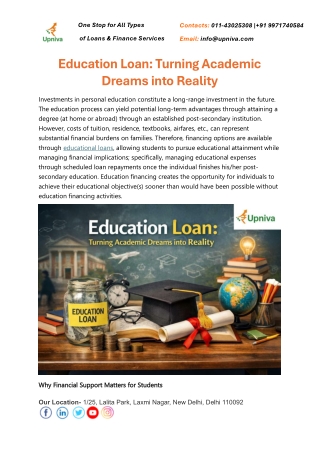 Education Loan: Turning Academic Dreams into Real Opportunities