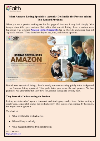 What Amazon Listing Specialists Actually Do Inside the Process behind Top-Ranked Products