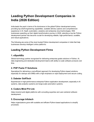 Leading Python Development Companies