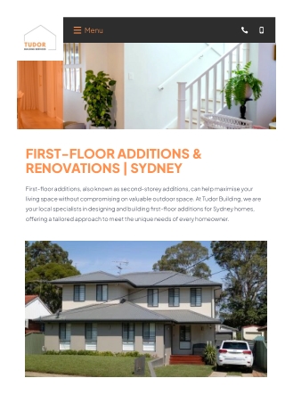 First Floor Home Additions Western Sydney
