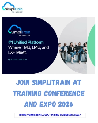 Transforming L&D Strategies at Training Conference & Expo by SimpliTrain