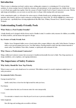 Family-Friendly Pools by Expert Contractors in Loomis