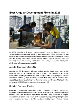 Best Angular Development Firms in 2026