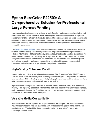 Epson SureColor P20500