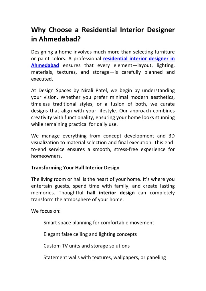 PPT - Residential Interior Designer in Ahmedabad Hall Interior Design ...