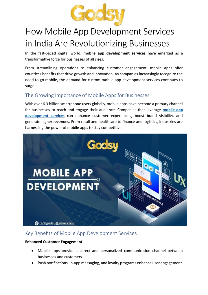 PPT - How Mobile App Development Services in India Are Revolutionizing ...