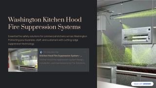 Kitchen Fire Suppression System Services | Fire Solutions NW