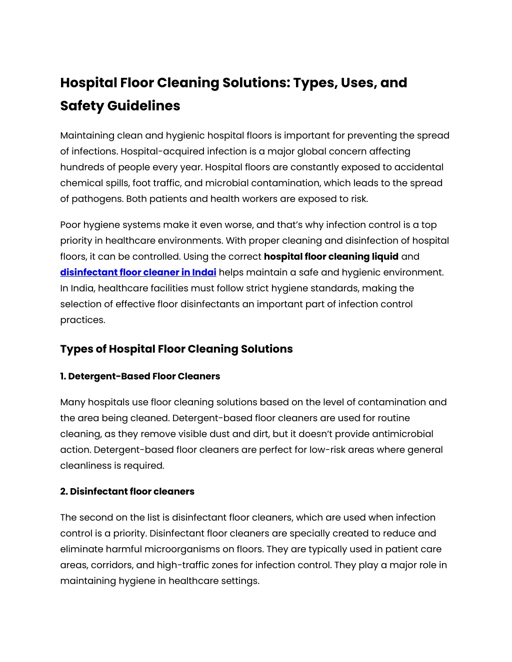 PPT - Hospital Floor Cleaning Solutions_ Types, Uses, and Safety ...