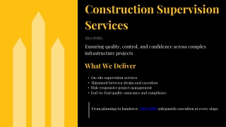 End-to-End Construction Supervision Services for Infrastructure | EKA Infra