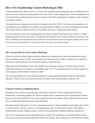 How AI is transforming content marketing in 2026