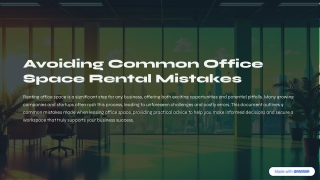 Avoiding Common Office  Space Rental Mistakes - Iksana Workspaces