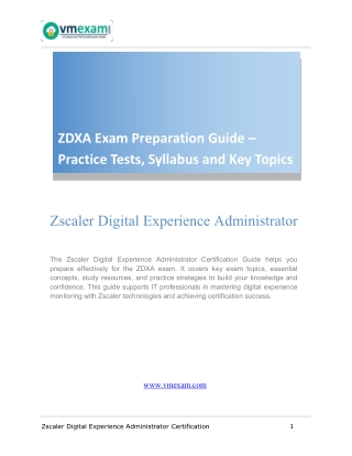 ZDXA Exam Preparation Guide – Practice Tests, Syllabus and Key Topics