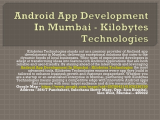 Mobile App Development Company In Mumbai - Kilobytes Technologies