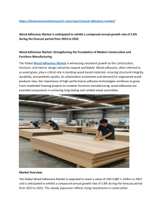 Wood Adhesives Market
