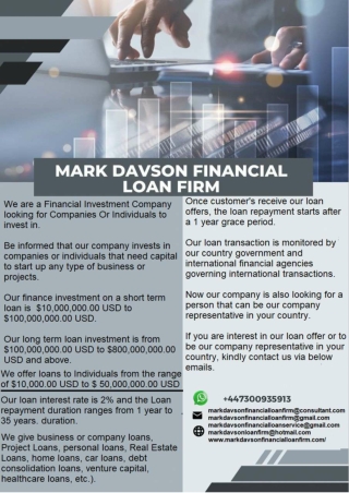 We are supporting Companies,private investors and individuals viable businesses