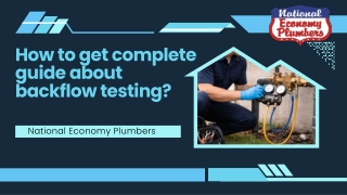How to get complete guide about backflow testing