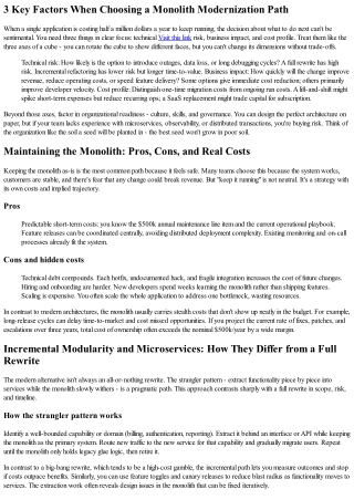 Transforming a $500k/Year Monolith by February 3, 2026: Practical Paths and Trad