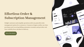 effortless order subscription management