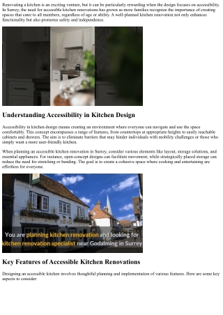 Accessible Kitchen Renovations in Surrey that Cater to Everyone.