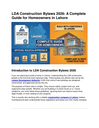 LDA Construction Bylaws 2026