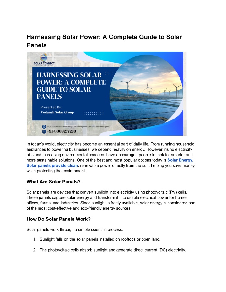 PPT - Harnessing Solar Power_ A Complete Guide to Solar Panels ...