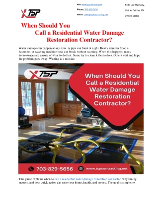 When Should You Call a Residential Water Damage Restoration Contractor.docx