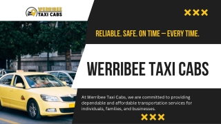 Convenient taxi services at Werribee Taxi Cabs