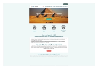 Best Egypt Tours & vacations packages in 2025/2026 | Nile Holiday