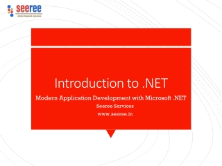 .Best .NET Training in Bhubaneswar - Seeree