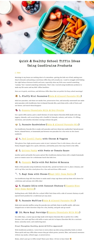 High Protein Meals | Goodgrains