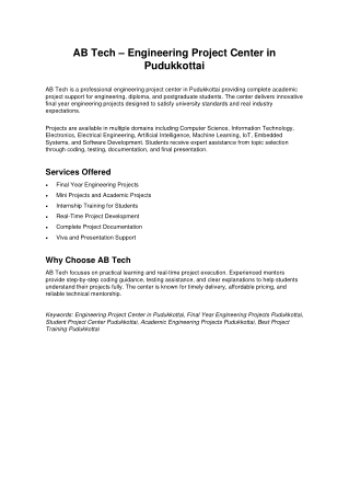 AB_Tech_Engineering_Project_Center_Pudukkottai