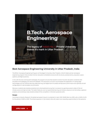 Aerospace Engineering | Chandigarh University UP