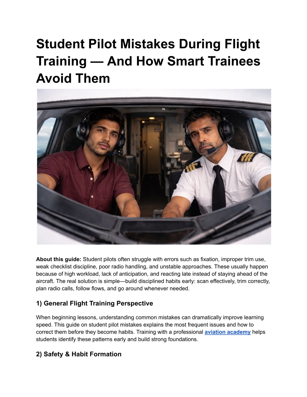 Student Pilot Homework PPT - Student Pilot Mistakes During Flight Training — And How Smart ...
