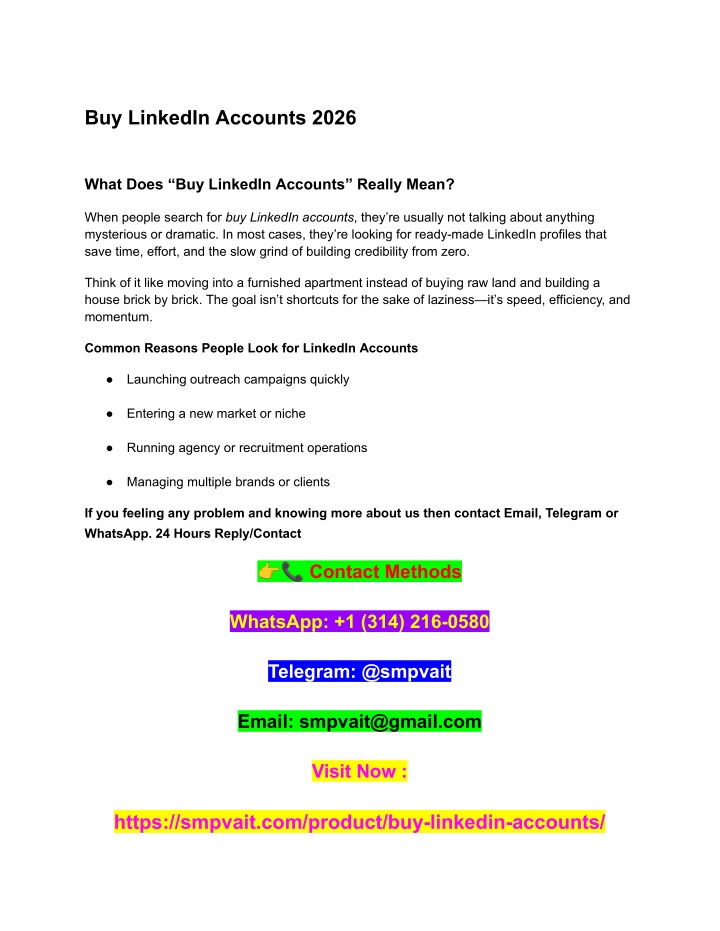 PPT - Buy LinkedIn Accounts 2026 PowerPoint Presentation, free download ...