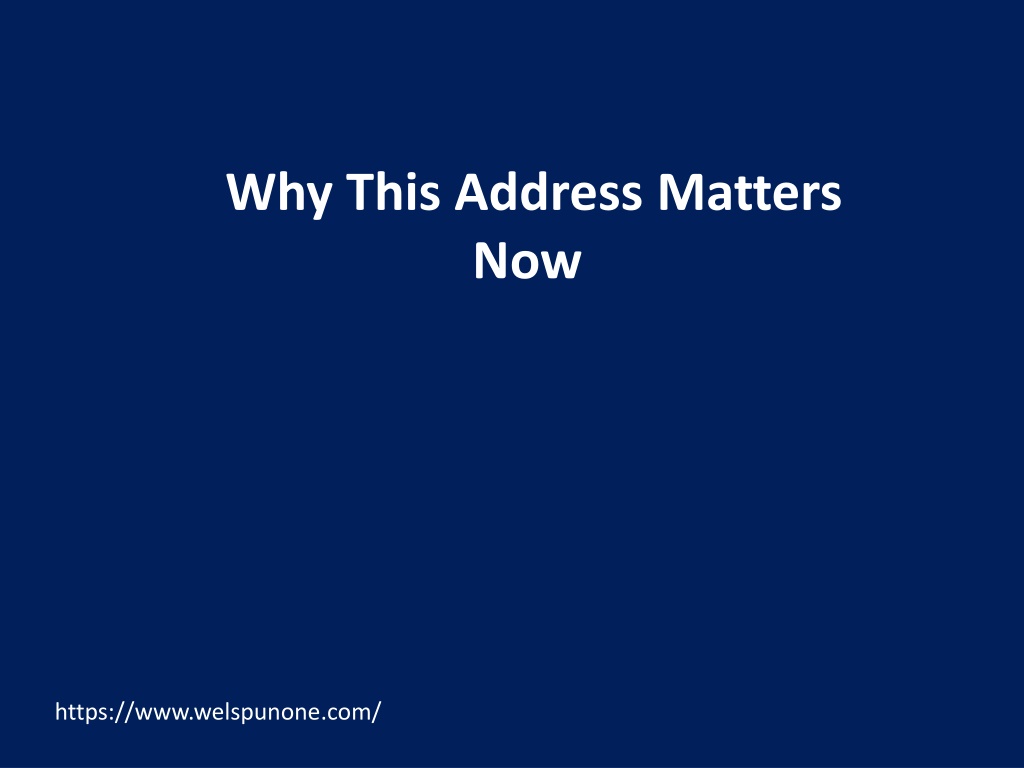 PPT - Why This Address Matters Now PowerPoint Presentation, free ...