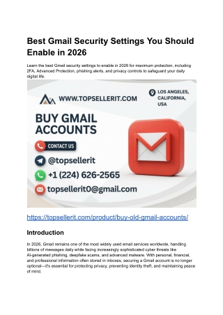 Best Gmail Security Settings You Should Enable in 2026