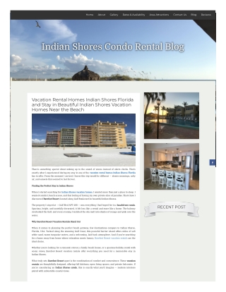 Vacation Rental Homes Indian Shores Florida and Indian Shores Vacation Homes