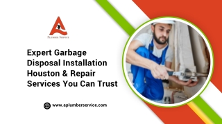Expert Garbage Disposal Installation Houston & Repair Services You Can Trust