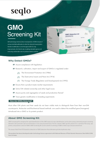 GMO Screening Kit | High Sensitivity GMO PCR Detection Kit