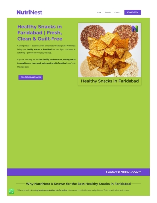 Healthy Snacks in Faridabad - NutriNest