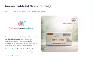 Buy Oxandrolone Anavar Tablets Online - Online Generic Medicine