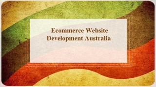 Ecommerce Website Development Australia